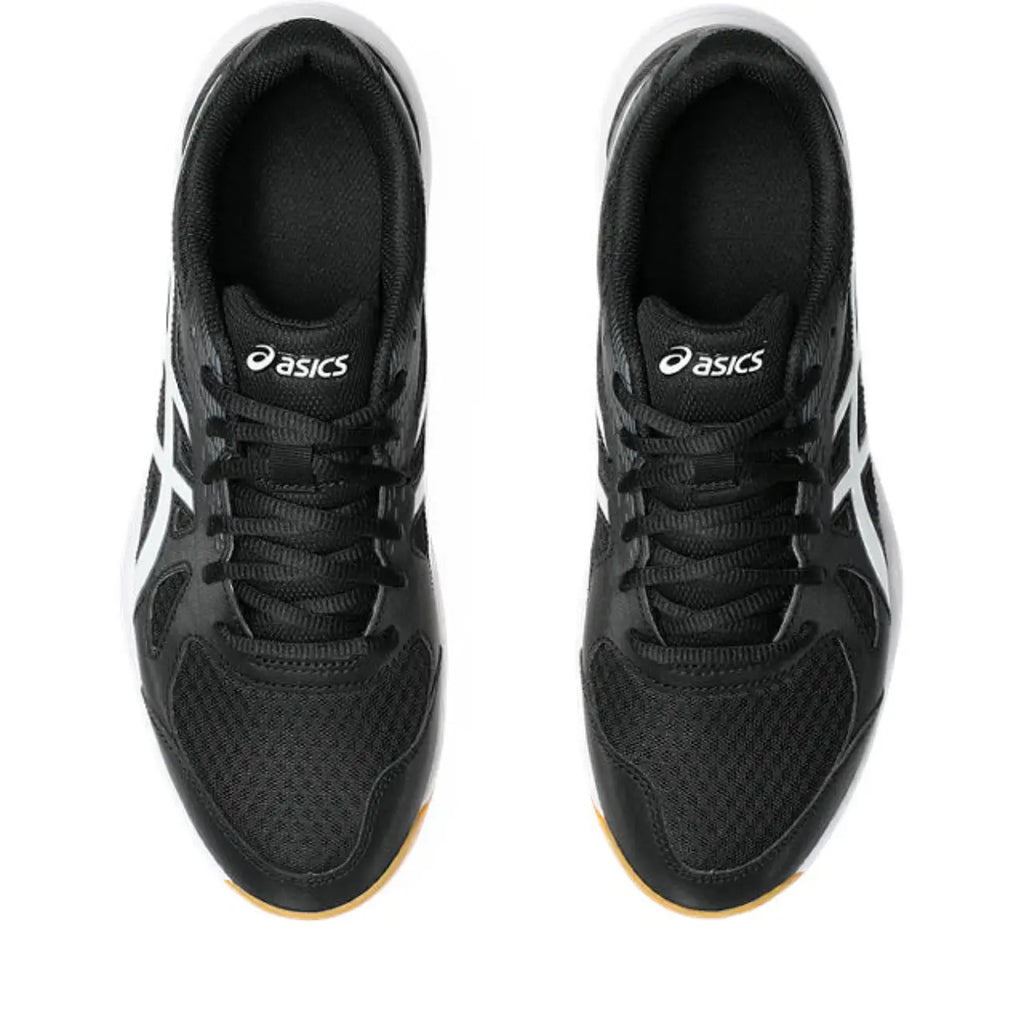Asics Upcourt 6 - Black/White - Heren Hockeyschoen