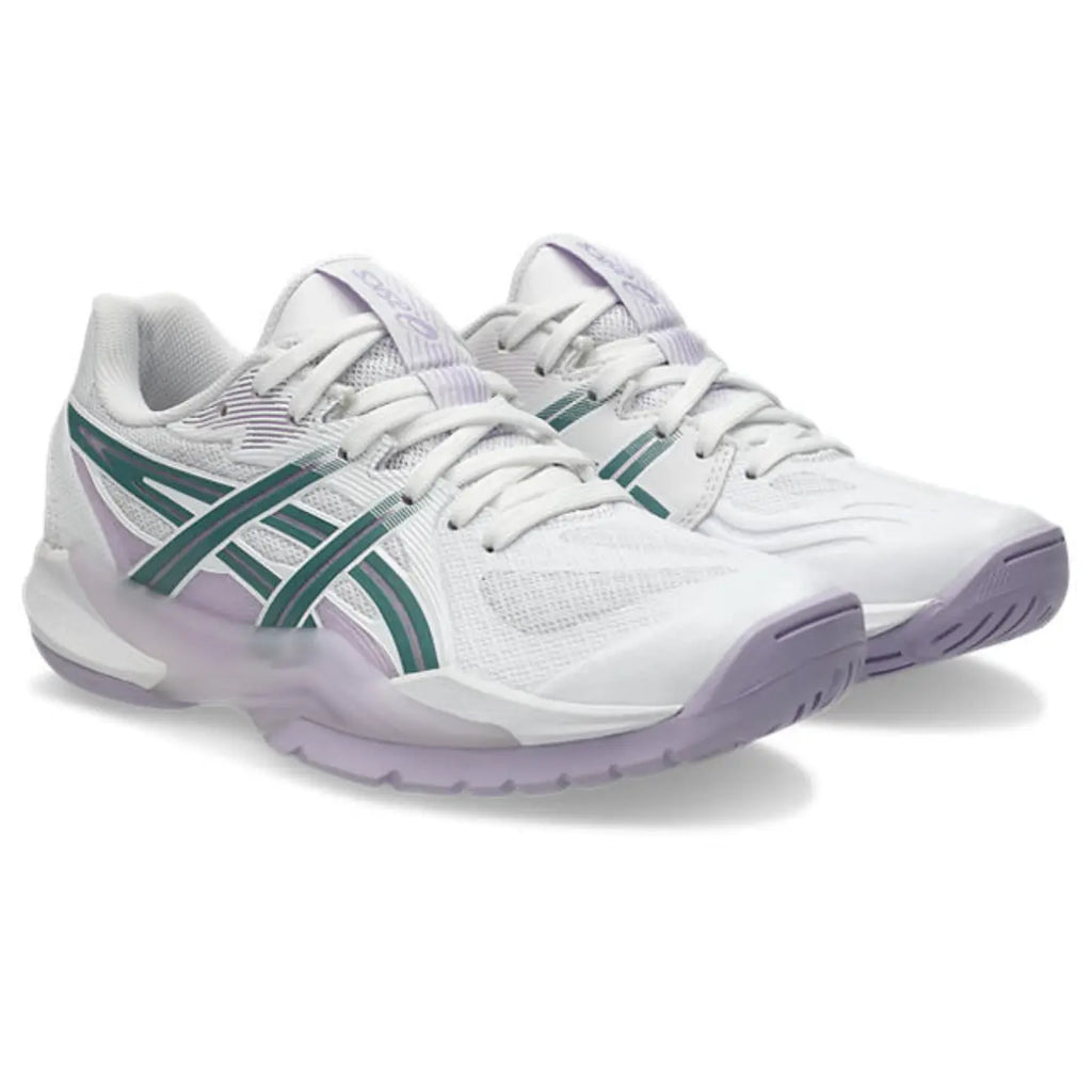 Asics Powerbreak FF - White/Foggy Teal - Dames Hockeyschoen