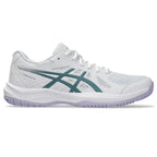 Asics Upcourt 6 - White/Foggy Teal - Dames Hockeyschoen