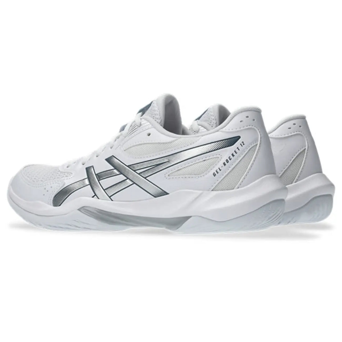 Asics GEL-Rocket 12 - White/Pure Silver - Dames Hockeyschoen
