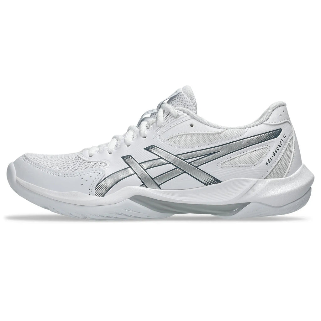 Asics GEL-Rocket 12 - White/Pure Silver - Dames Hockeyschoen