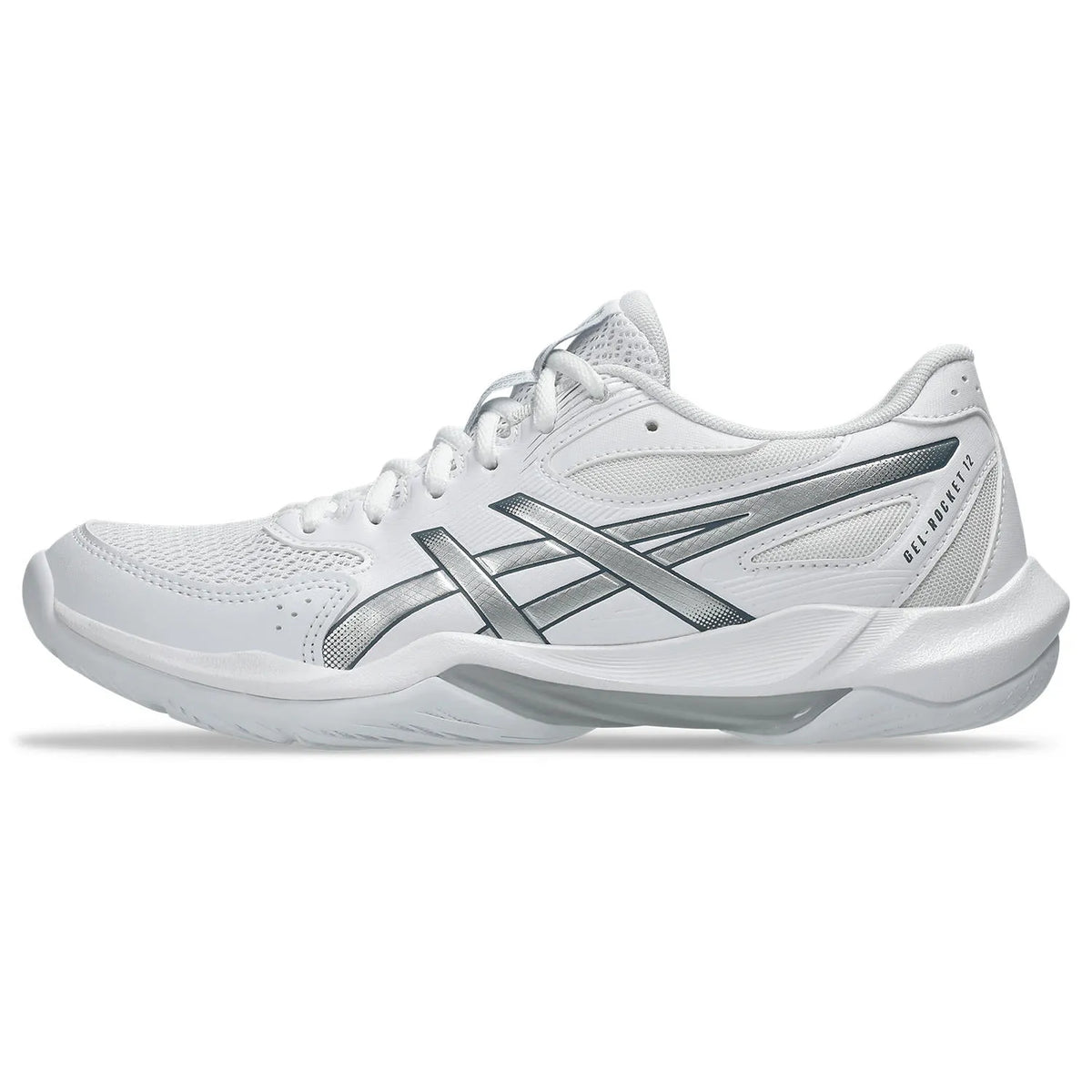 Asics GEL-Rocket 12 - White/Pure Silver - Dames Hockeyschoen