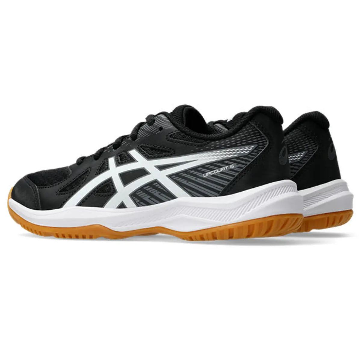 Asics Upcourt 6 GS - Black/White - Junior Hockeyschoen