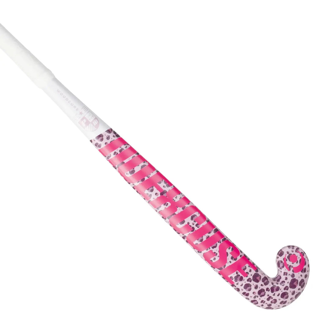 Princess Woodcore JR Leopard Pink/White Hockeystick