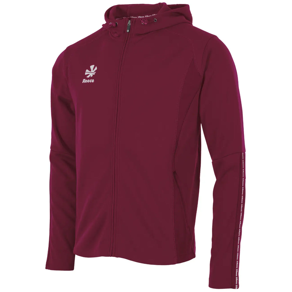 Reece Shift Hooded Full Zip Top - Burgundy Kleding