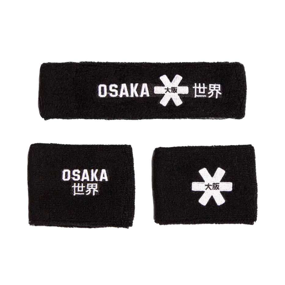 Osaka Sweatband Set 2.0 - Black-White Accessoires