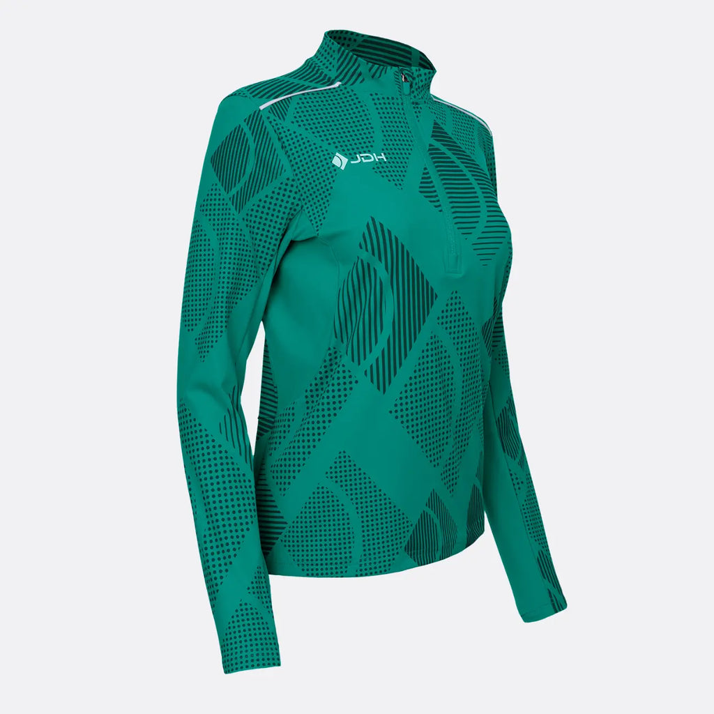 JDH Carbon women pro half-zip - Light Green