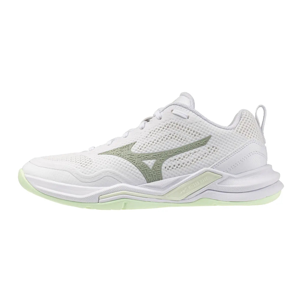 Mizuno Wave Stealth Pro Dames - White/Aqua Gray