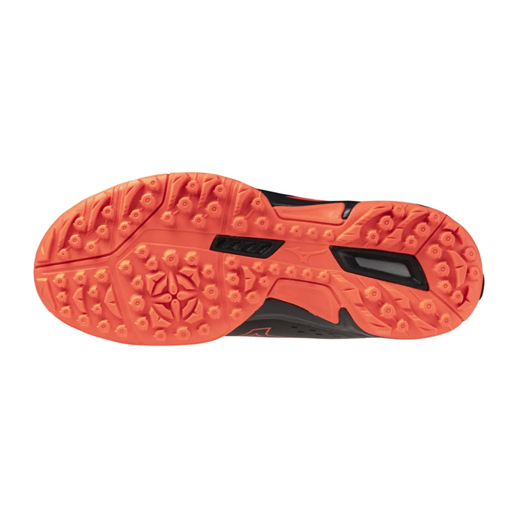 Mizuno WAVE LYNX 2 Jr. - Black Orange Hockeyschoen
