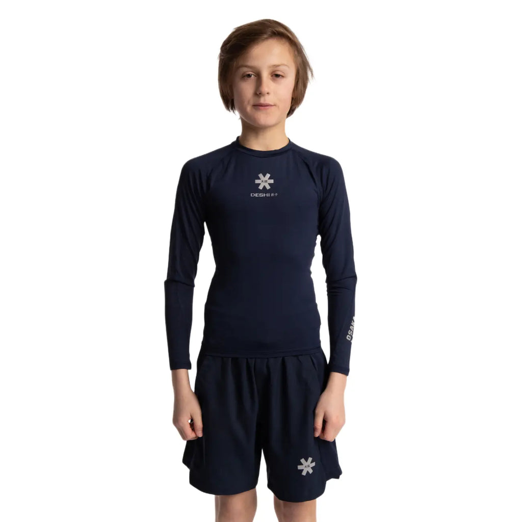Osaka Kids Sports Baselayer Tee Ls - Navy